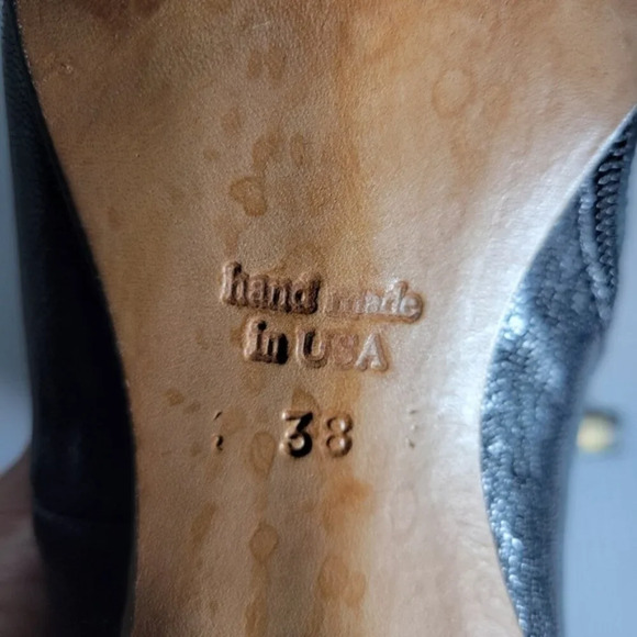 CYDWOQ Remote kitten low Heel black leather size 38 - Picture 9 of 10